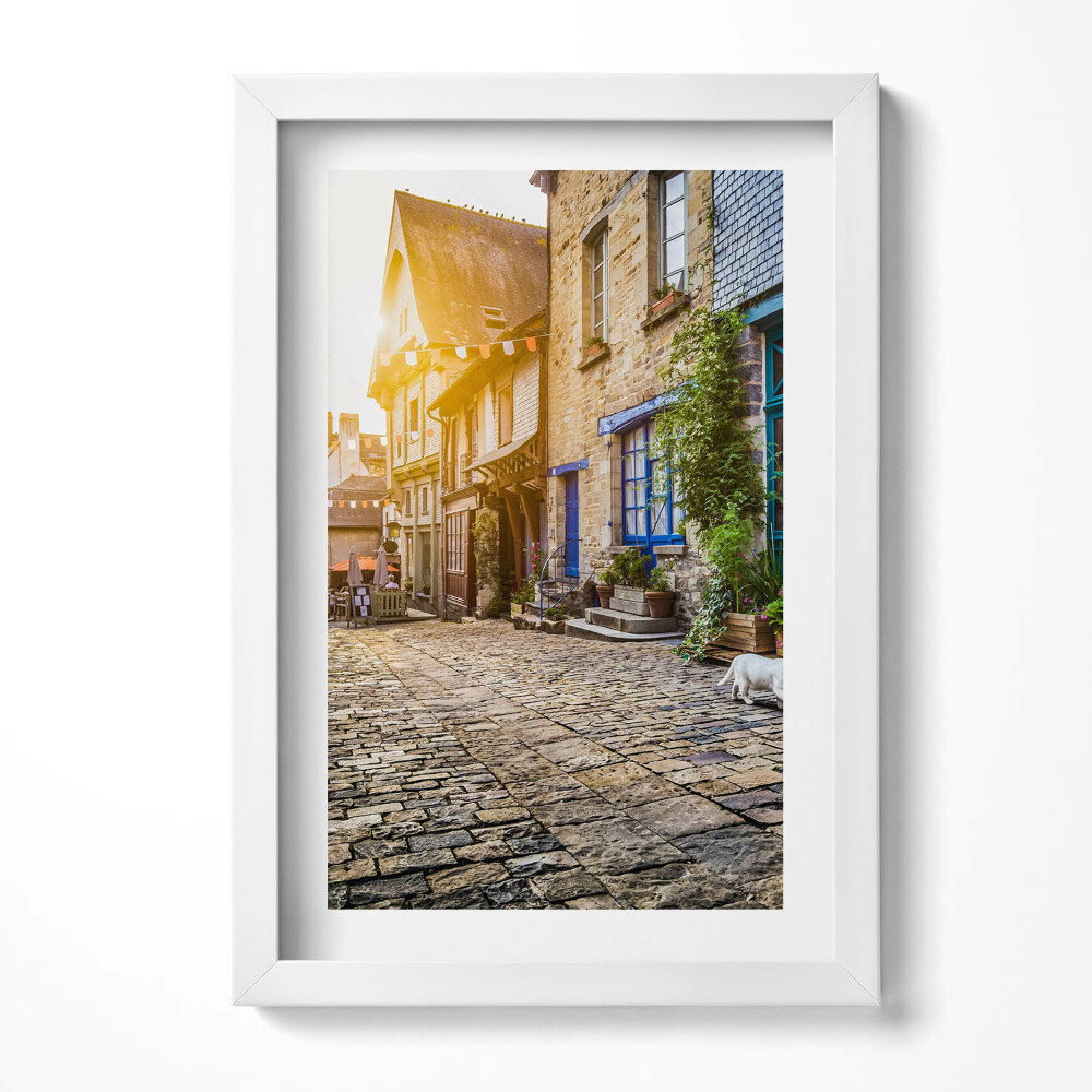 Obraz w ramie Ulica starego miasteczka