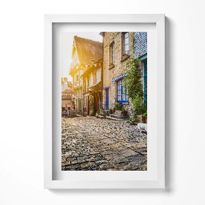 Obraz w ramie Ulica starego miasteczka
