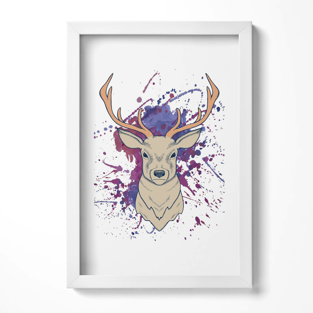 Obraz w ramie Ilustracja wektorowa jelenia