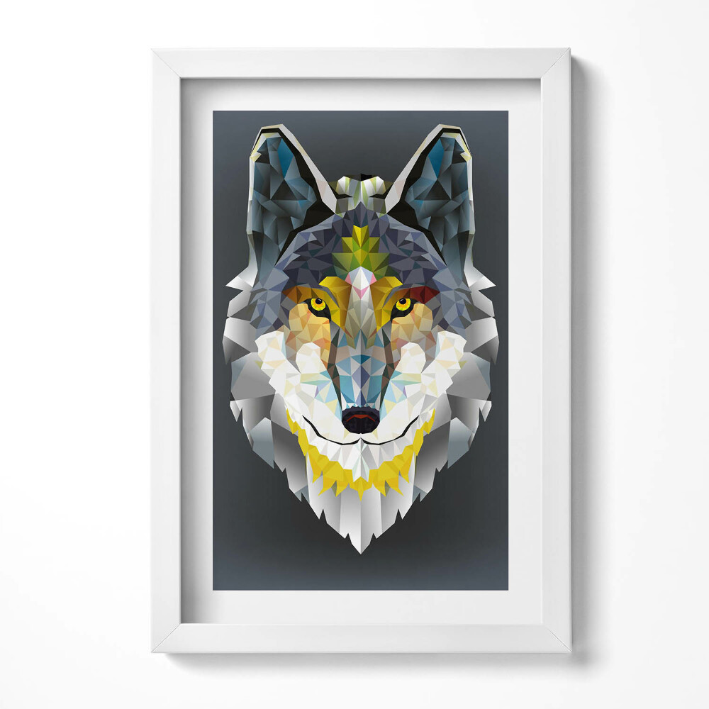 Obraz w ramie Głowa wilka