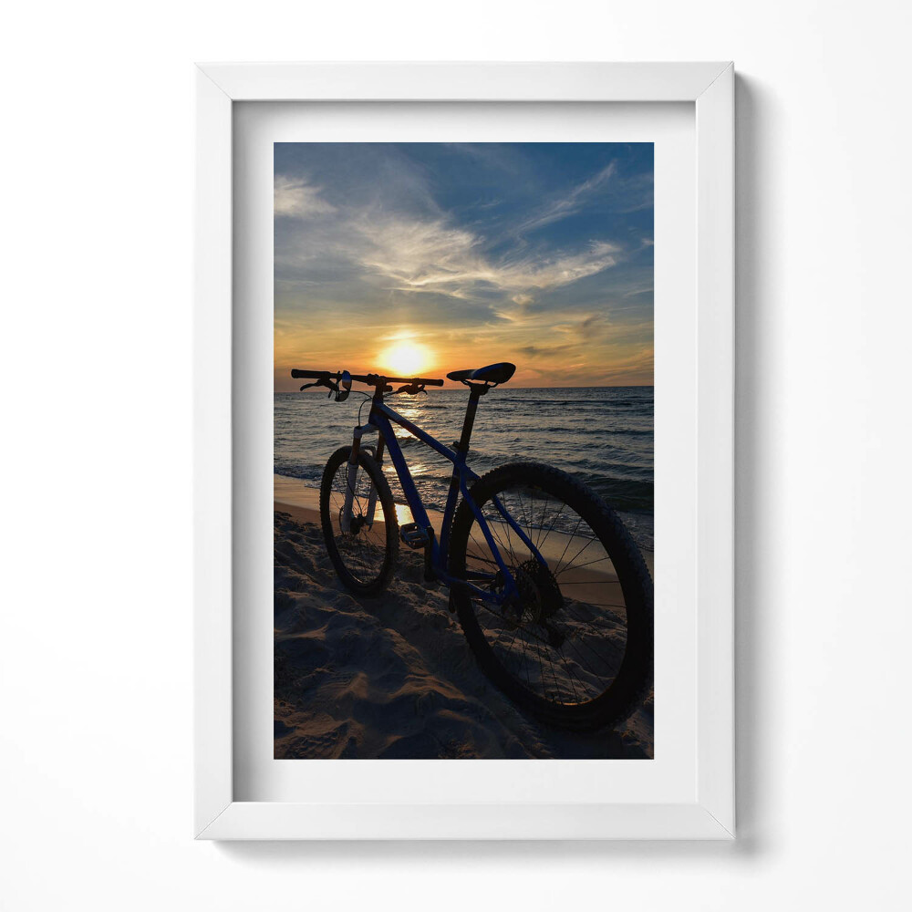 Obraz w ramie Rower Morze Bałtyckie