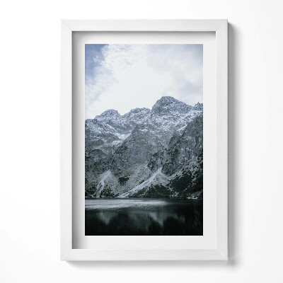 Obraz w ramie Morskie Oko zimą Tatry