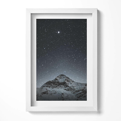 Obraz w ramie Góra w gwiaździstą noc