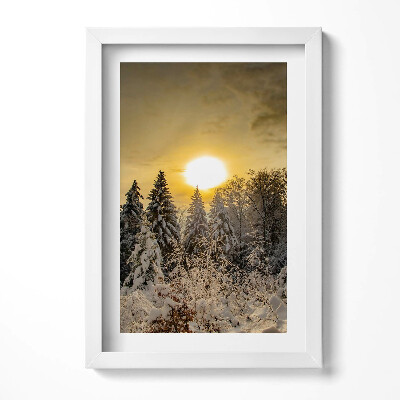 Obraz w ramie Zimowy Krajobraz Beskidy