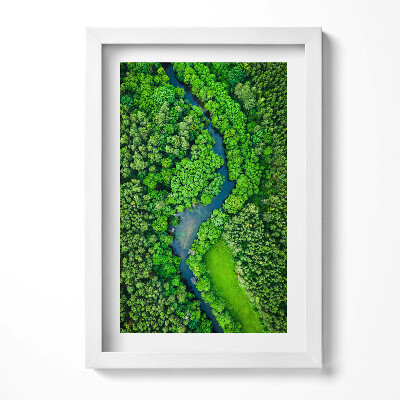 Obraz w ramie Rzeka w lesie