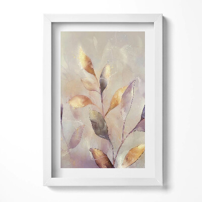 Obraz w ramie Malowane boho liście