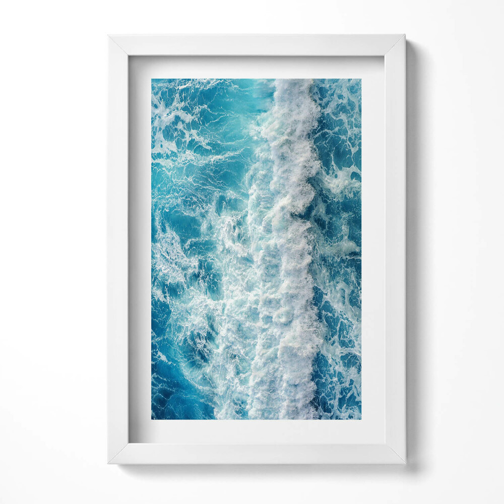 Obraz w ramie Widok z lotu ptaka na falę oceanu