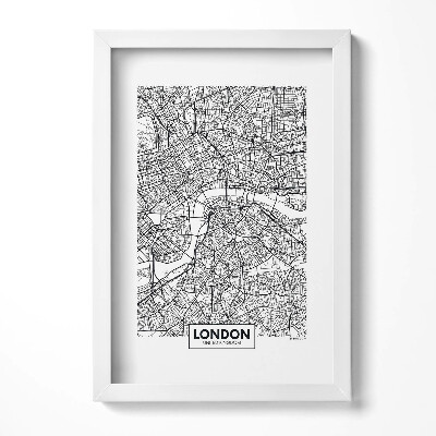 Obraz w ramie Mapa miasta Londyn Anglia