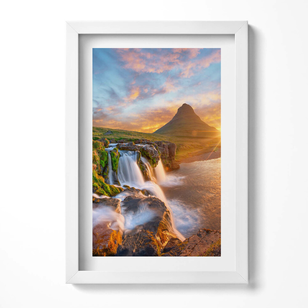 Obraz w ramie Pejzaż natury o zachodzie słońca