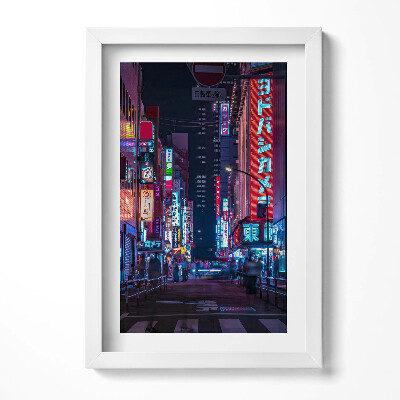 Obraz w ramie Azjatyckie miasto nocą