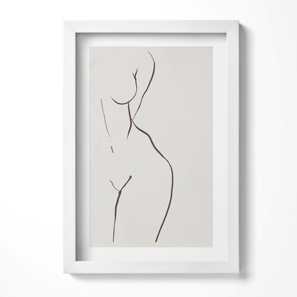 Obraz w ramie Line-art sylwetka kobieca