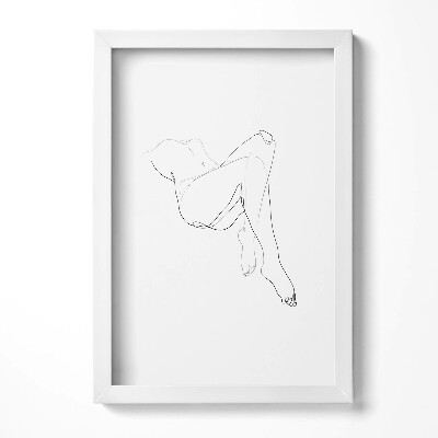 Obraz w ramie Line-art kobiecego ciała