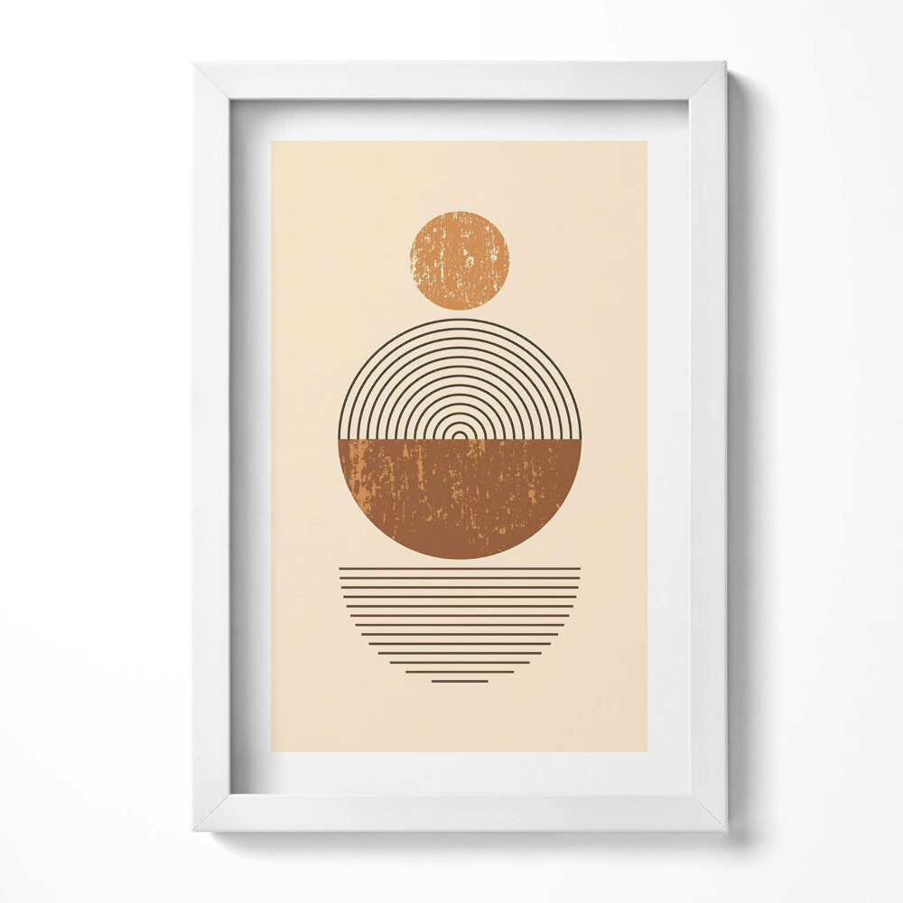 Obraz w ramie Geometryczna sztuka w stylu boho