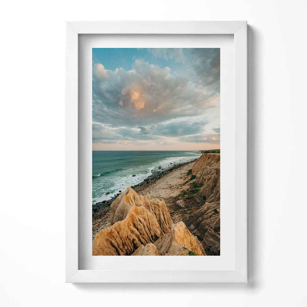 Obraz w ramie Letni pejzaż morza nieba i nadbrzeża