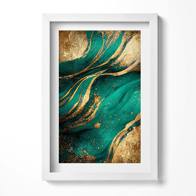 Obraz w ramie Abstrakcja ze złotem