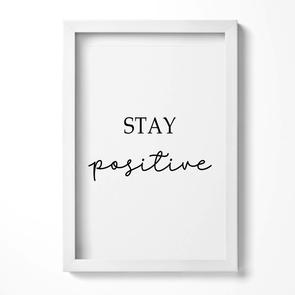 Obraz w ramie Motywacyjny napis "Stay positive"