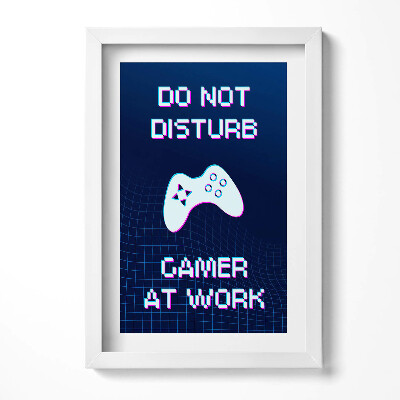 Obraz w ramie Napis dla gracza 