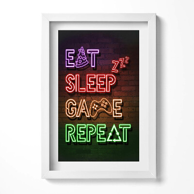 Obraz w ramie Napis dla gracza 