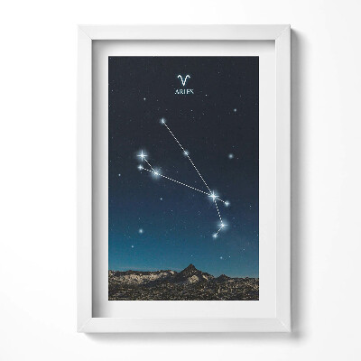 Obraz w ramie Gwiazdozbiór zodiak baran