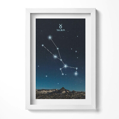 Obraz w ramie Gwiazdozbiór zodiak byk