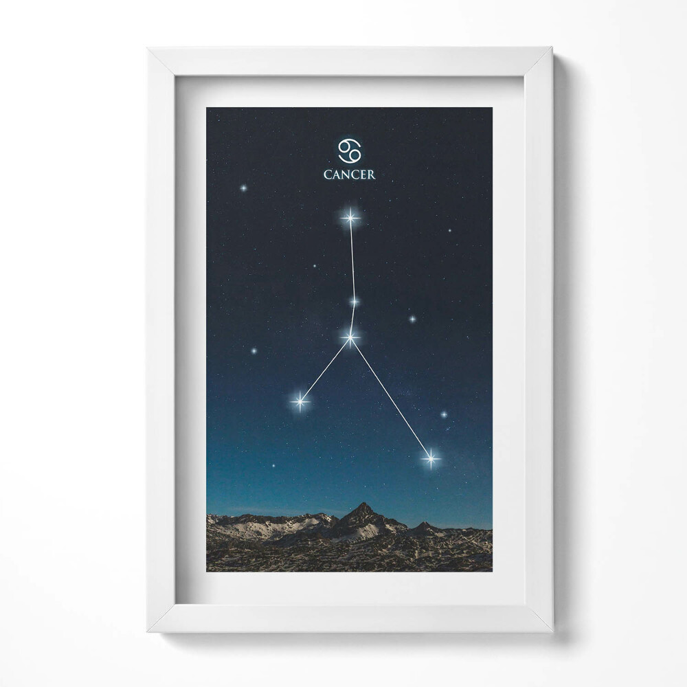 Obraz w ramie Gwiazdozbiór zodiak rak