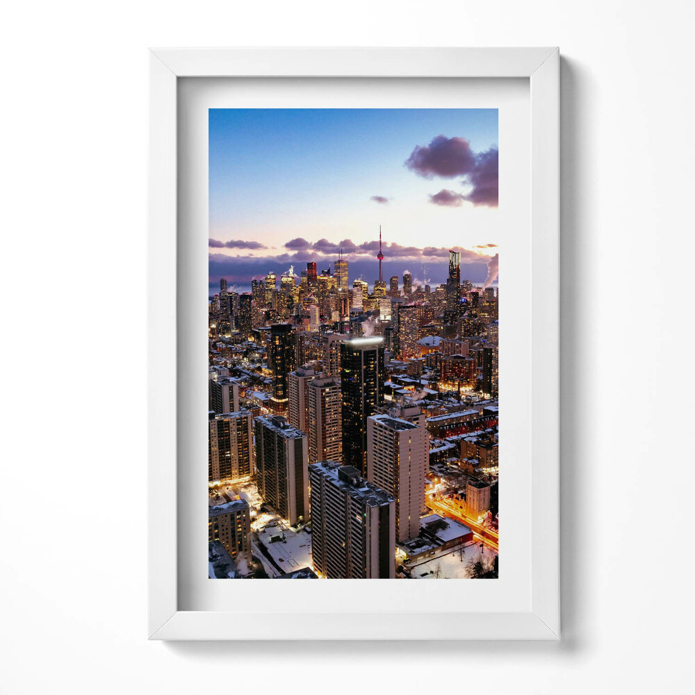 Obraz w ramie Architektura wielkiego miasta z lotu ptaka