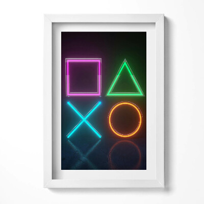 Obraz w ramie Symbole gracza - znaki na padzie konsoli