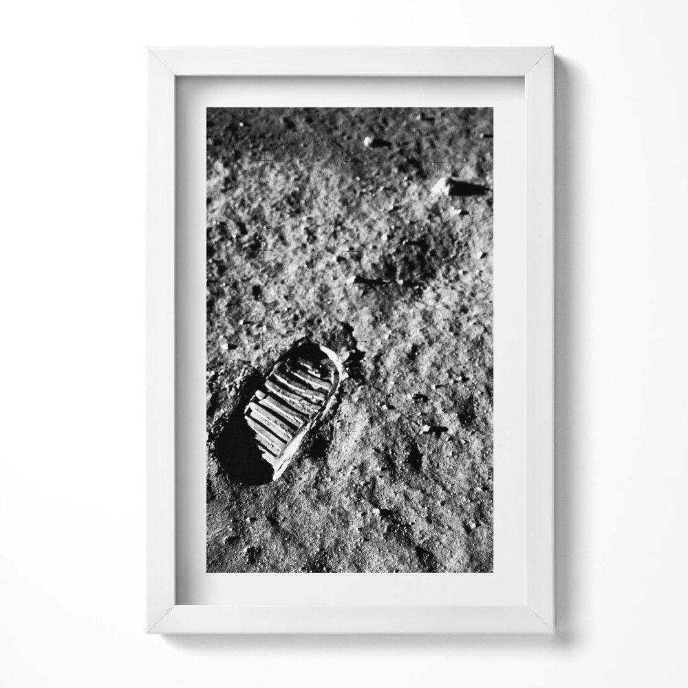 Obraz w ramie Pierwszy krok na Księżycu zdjęcie NASA