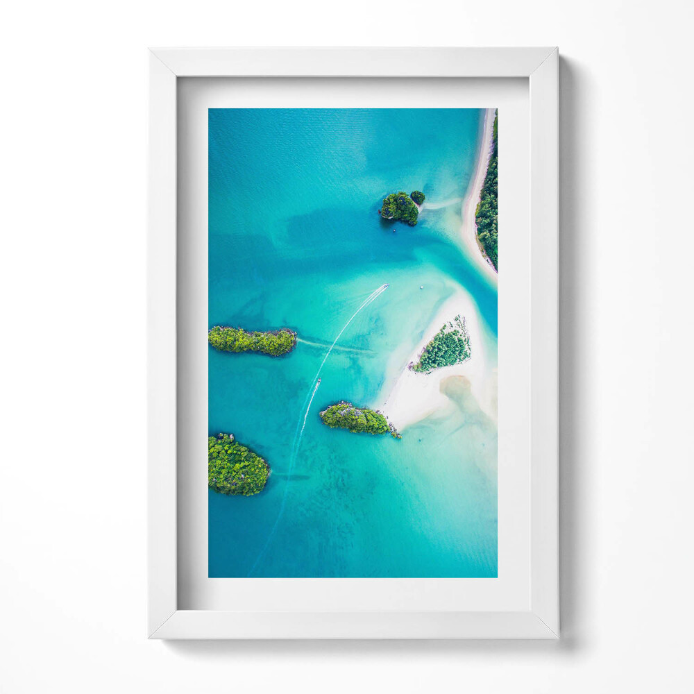 Obraz w ramie Brzeg morza z lotu ptaka