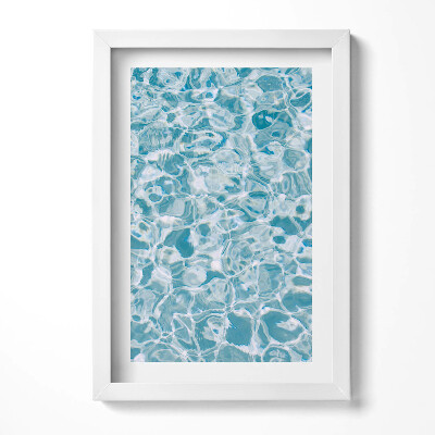 Obraz w ramie Tafla błekitnej przejrzystej wody