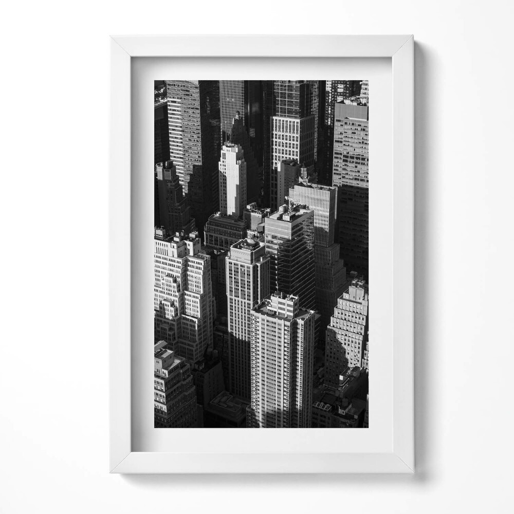 Obraz w ramie Czarno-biała architektura miasta