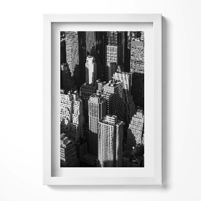 Obraz w ramie Czarno-biała architektura miasta