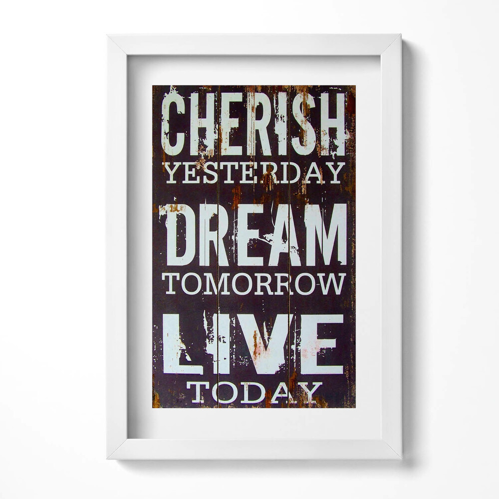 Obraz w ramie Napis motywacyjny stara tablica