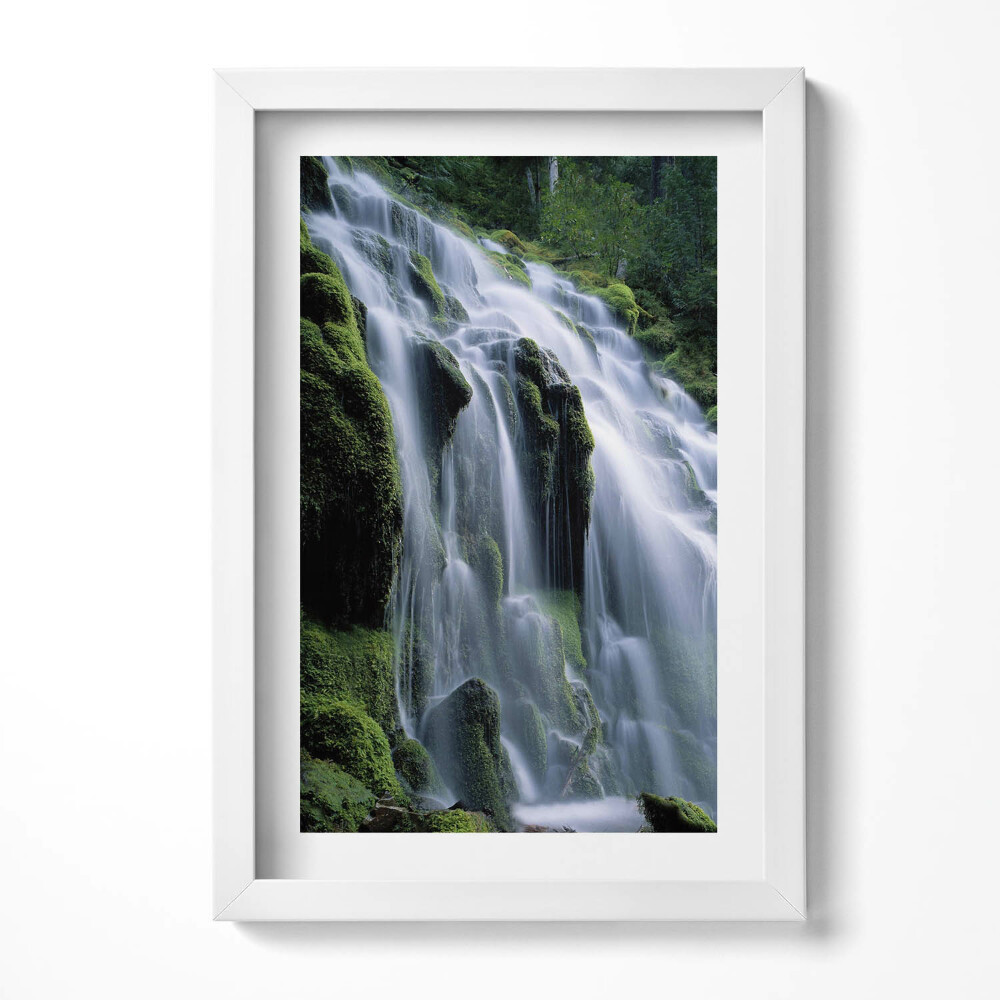 Obraz w ramie Wielki wodospad w dżungli