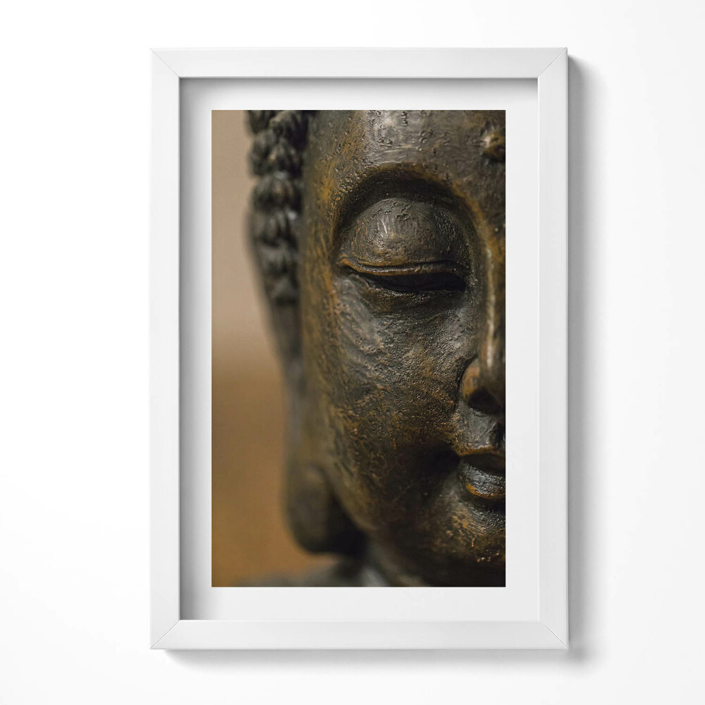 Obraz w ramie Twarz posążka Buddy Zen