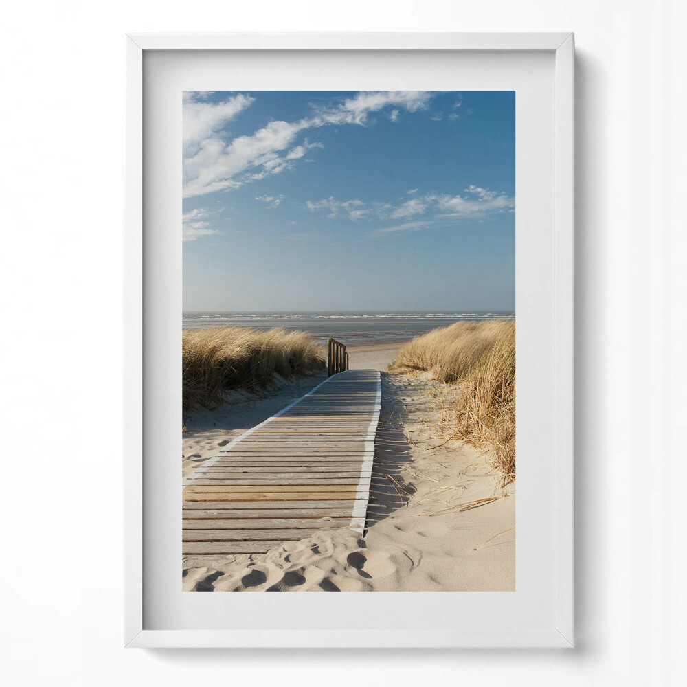 Obraz pionowy Widok na plażę i morze