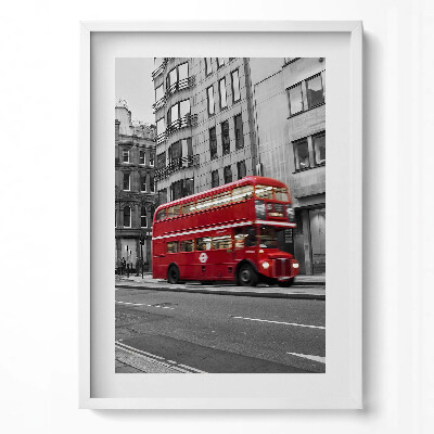 Obraz pionowy Zabytkowy amerykański autobus na ulicy