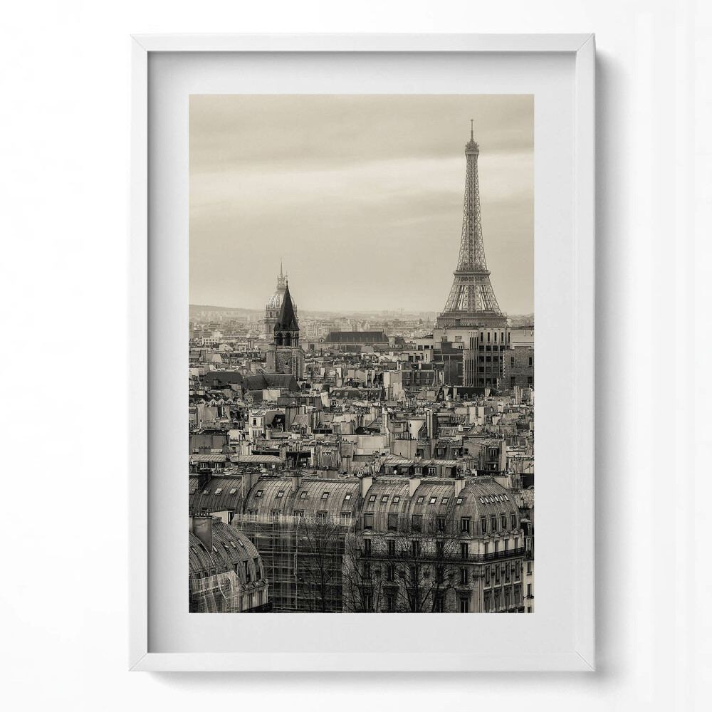 Obraz pionowy Krajobraz Paryża i wieży Eiffla