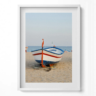 Obraz pionowy Łodzie na plaży