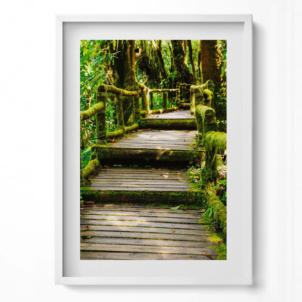 Obraz pionowy Drewniany chodnik - agroturystyka