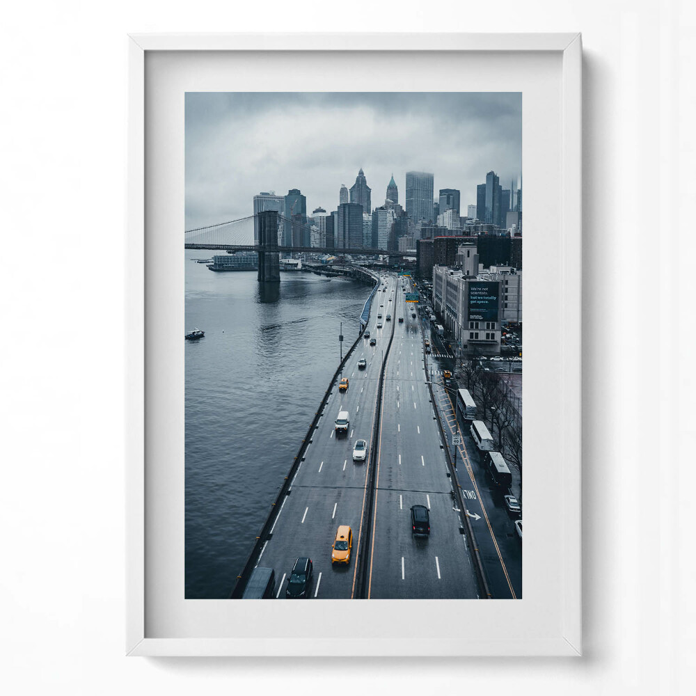 Obraz pionowy Miejska ulica z lotu ptaka