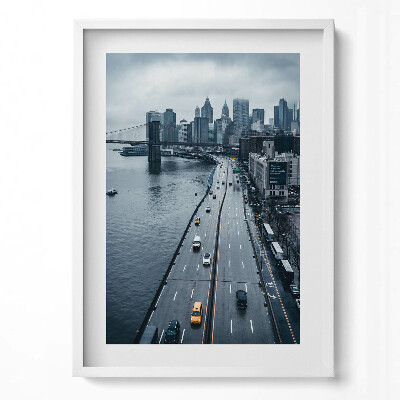 Obraz pionowy Miejska ulica z lotu ptaka