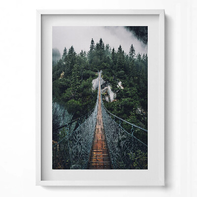 Obraz pionowy Most wiszący nad lasem