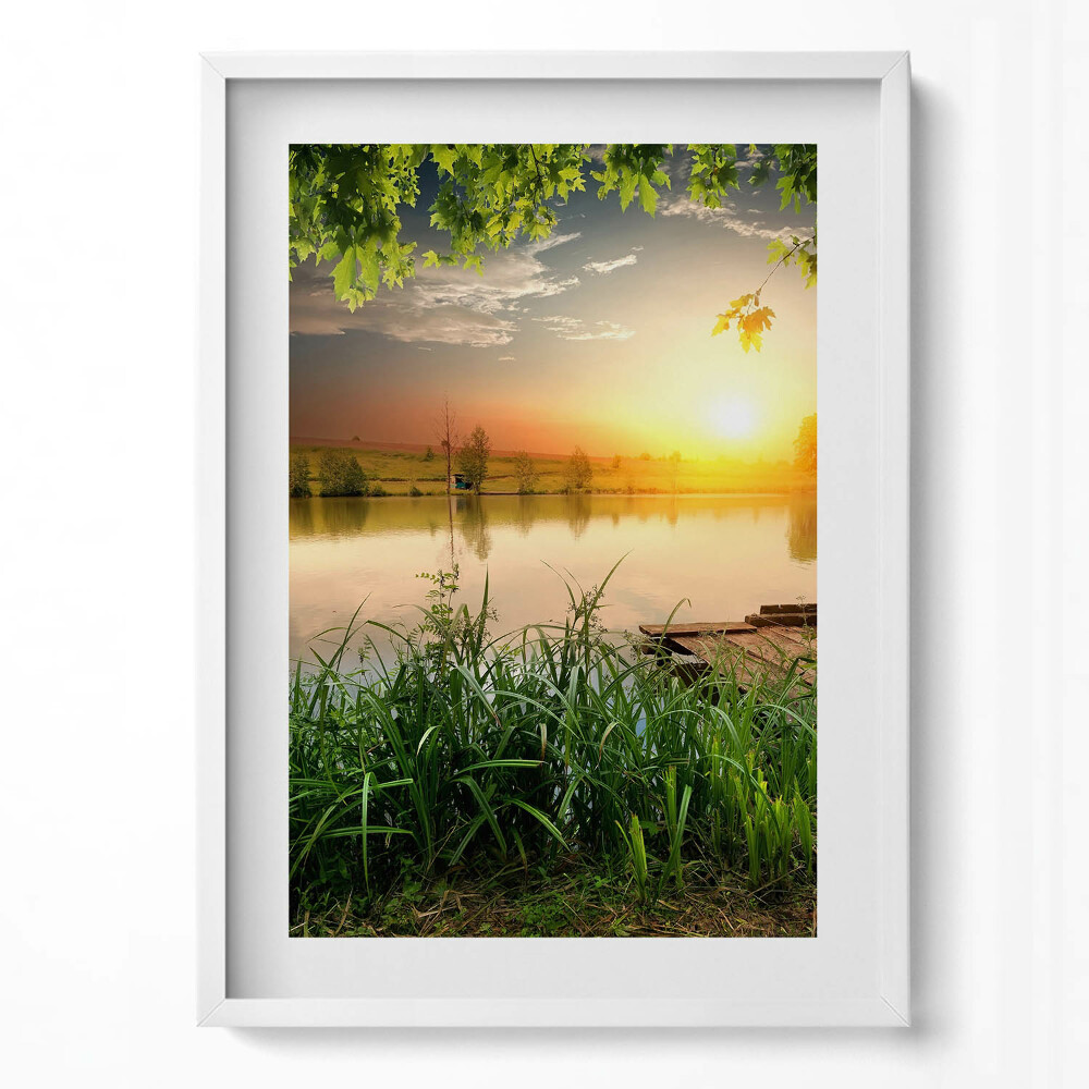 Obraz pionowy Zachód słońca, letnie dni