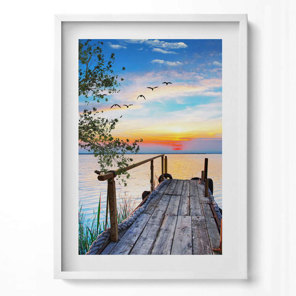 Obraz pionowy Żaglówka na jeziorze