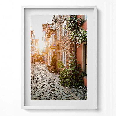 Obraz pionowy Włoska ulica wśród budynków