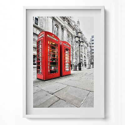 Obraz pionowy Czerwone budki telefoniczne Londyn