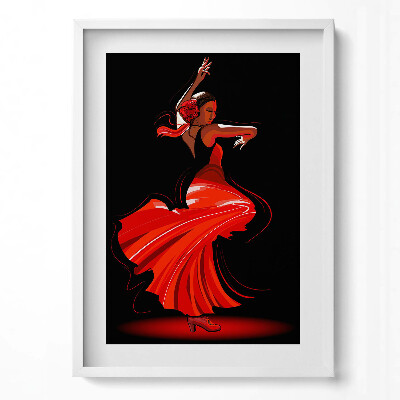 Obraz pionowy Zjawisko kulturowe tancerka flamenco muzyka śpiew strój