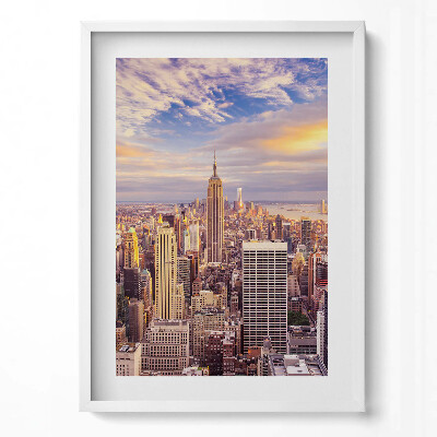 Obraz pionowy Zachód słońca Nowy Jork