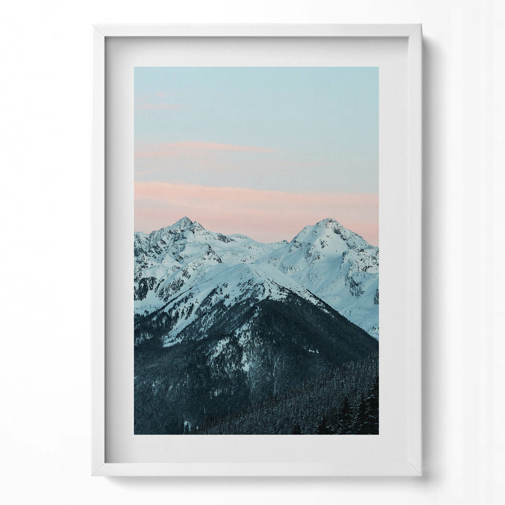 Obraz pionowy Pasmo górskie zimą